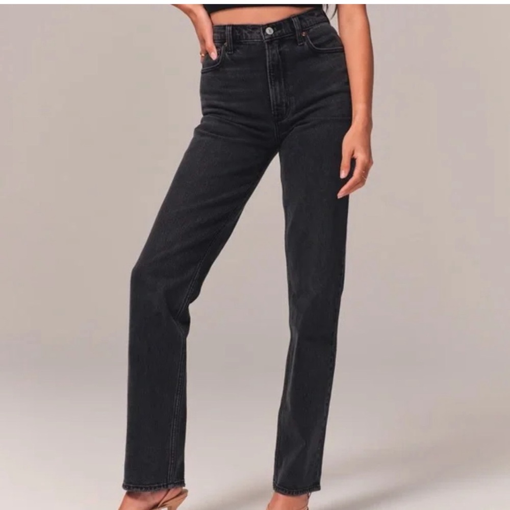 Abercrombie & Fitch Charcoal High Rise Jeans